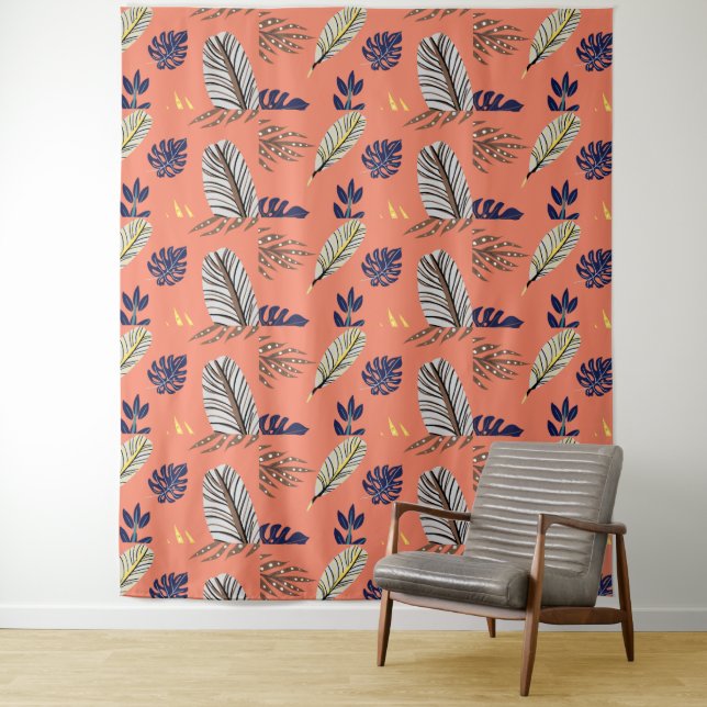 Tenture Décor moderne Motif feuille (En situation)
