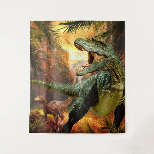 Tenture Décoration anniversaire Garçons Dinosaure TRex |   (Devant)