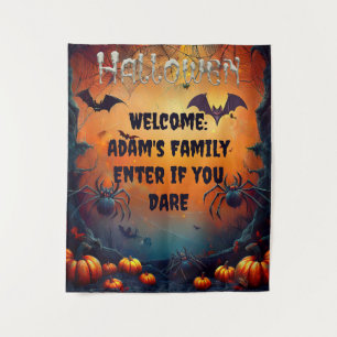 Tenture Décoration murale personnalisée Halloween effrayan