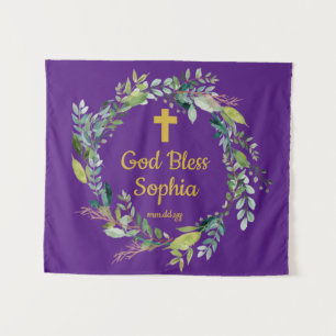 Tenture Décorations de toile de fond de confirmation pour