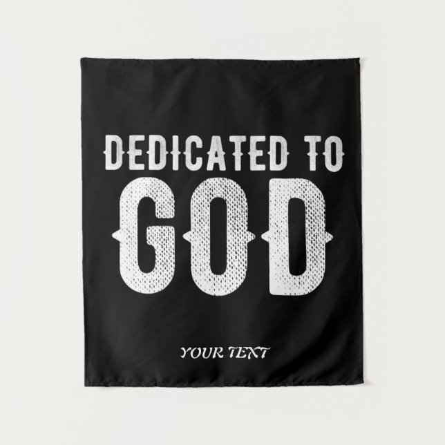 TENTURE DÉDIÉ À DIEU BLANC PERSONNALISABLE COOL (Devant)