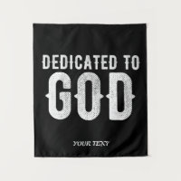 DÉDIÉ À DIEU PERSONNALISABLE BLANC TEXT COOL