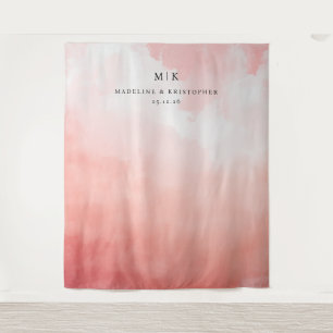 Tenture Dégradé aquarelle rose romantique