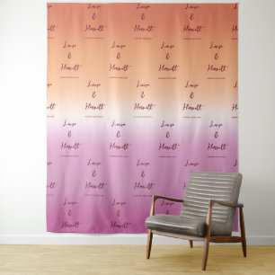 Tenture Dégradé du drapeau de la fierté du mariage lesbien