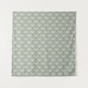Tenture Délicat vert et gris, art déco.