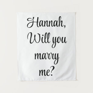 Tenture Demande en mariage personnalisée Veux-tu m'épouser