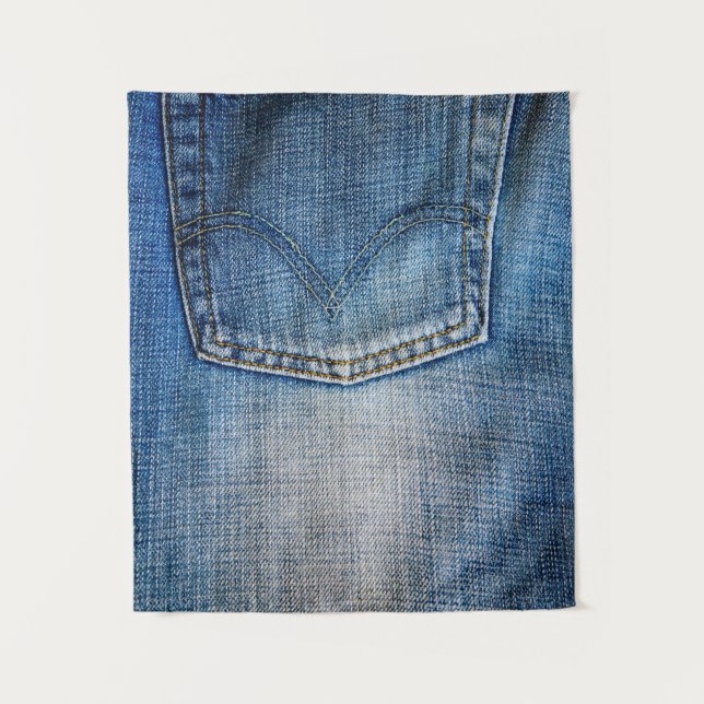 Tenture denim bleu (Devant)