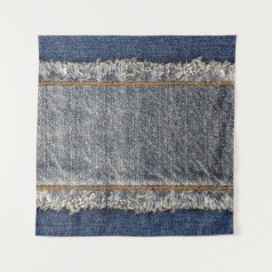 Tenture Denim Blue Jeans : Décontracté Double Patch