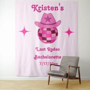 Tenture Dernier Rodeo Disco Cowgirl Bachelorette fond