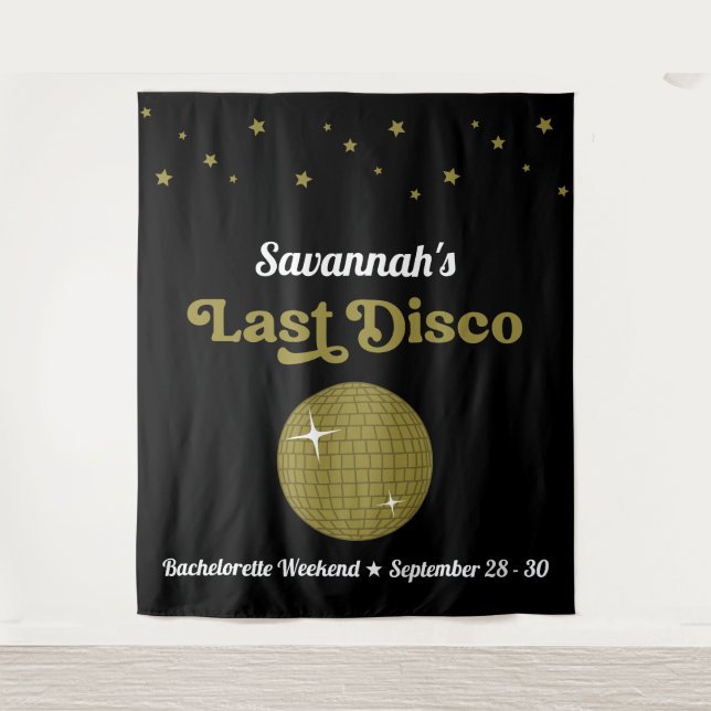 Tenture Dernière Mariée Disco Enterrement de Vie de Jeune  (Devant)