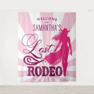 Tenture Dernière Vachée Rose Cowgirl Nash Bash Bienvenue