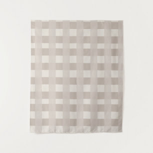 Tenture Design à carreaux minimal beige