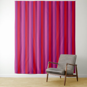 Tenture Design à rayures verticales rose violet rouge  