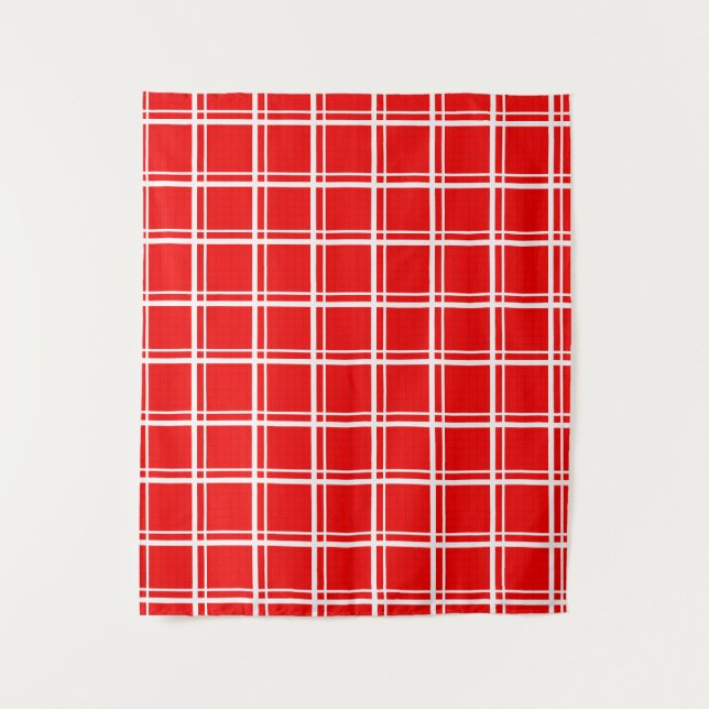 Tenture Design Motif des bandes de grille déployées dans l (Devant)