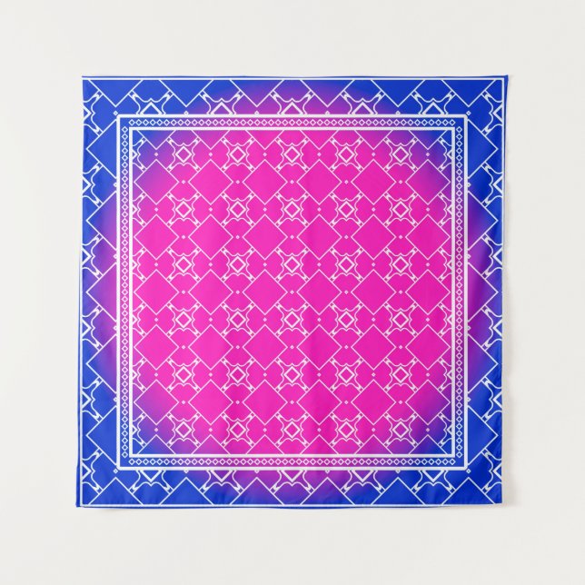 Tenture Design with abstract hand drawn geometric pattern  (Devant)