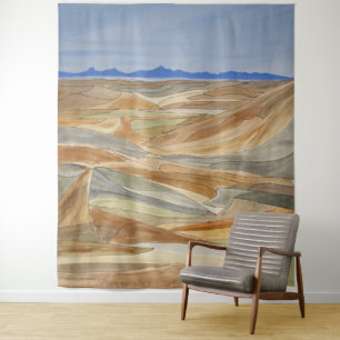 Tenture Desolles Régions Aquarelle Ligne Imprimer
