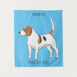 Tenture dessin animé de chien beagle