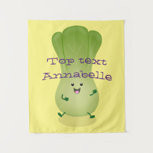 Tenture dessin animé mignon de bok choy