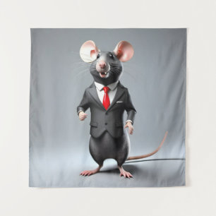 Tenture dessin humoristique de souris