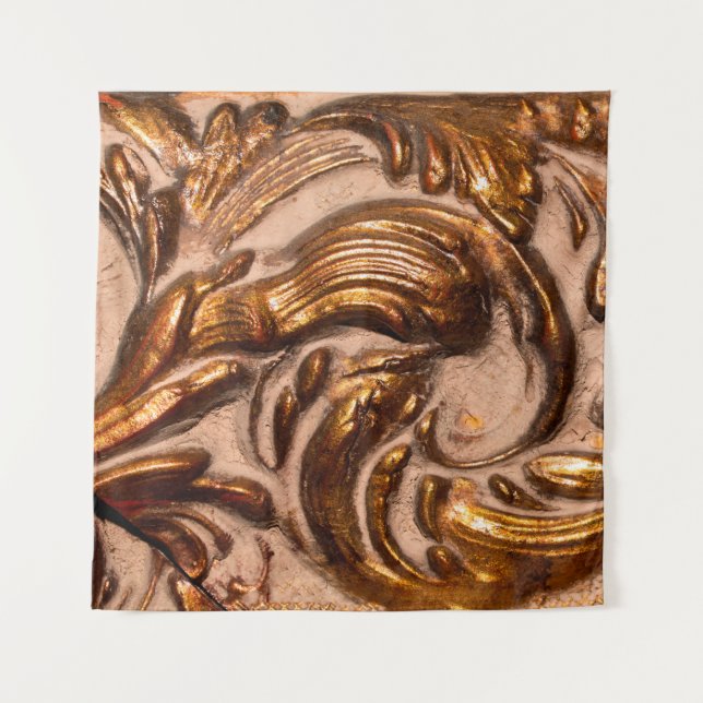 Tenture détail du cadre décoratif, couleur bronze.  (Devant)