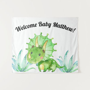 Tenture Dinosaur Baby shower Garçon fond