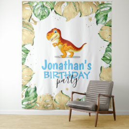 Tenture Dinosaur Garçon ANNIVERSAIRE Bleu Contexte