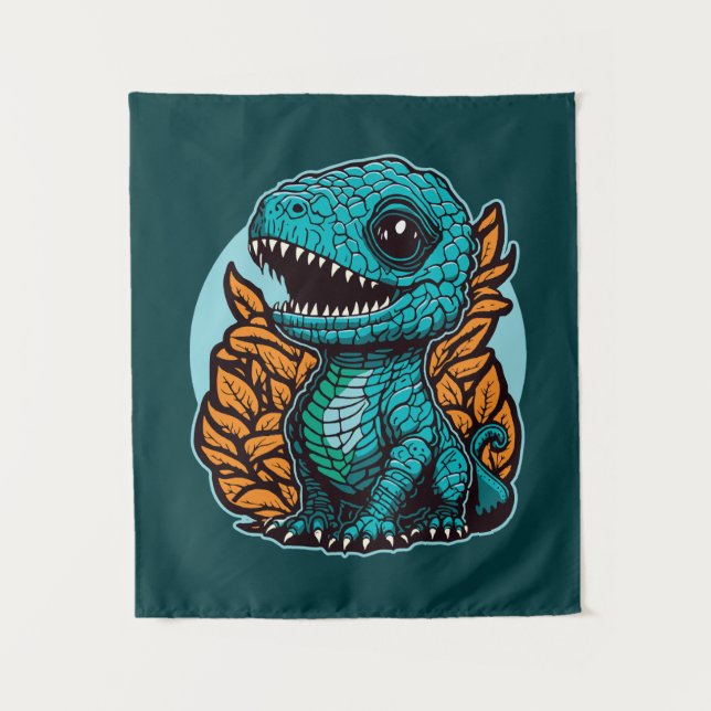 Tenture Dinosaure Bébé mignon (Devant)