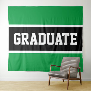 Tenture DIPLÔMÉ Sportif Vert clair Noir Blancs