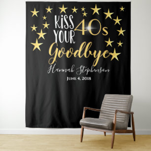 Tenture dire adieu à vos 40 ans photo prop fête virtuelle