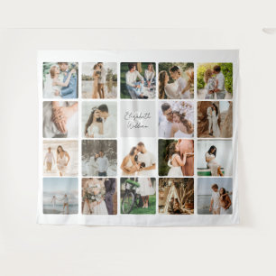 Tenture Dix-neuf Collage Photo Simple Couple de jeunes mar
