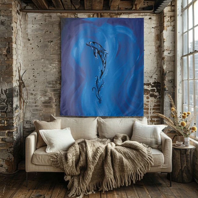 Tenture Dolphine bleue (Créateur téléchargé)