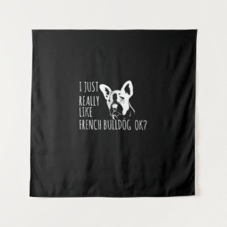 Tenture Don de chien | J'Aime Vraiment French Bulldog Ok