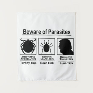 Tenture Donald Trump méfiez-vous des parasites