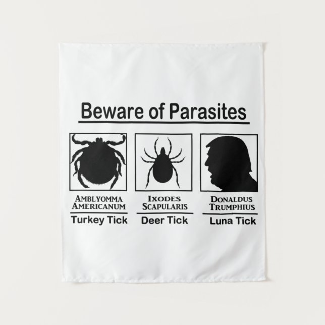 Tenture Donald Trump méfiez-vous des parasites (Devant)