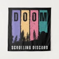 DOOM Scrolling Discord - Retro Forest Wall Art