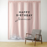 Douce 16 Quinceañera Anniversaire Rose Élégant Épu