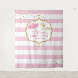 Tenture Douce baby shower ballerine en tutu rose