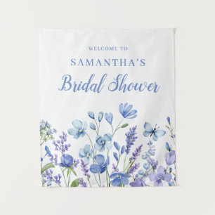 Tenture Douce Mariage Floral Bleu