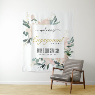 TENTURE DOUCE TEINTE FLORALE AQUARELLE BIENVENUE AUX FIANÇ