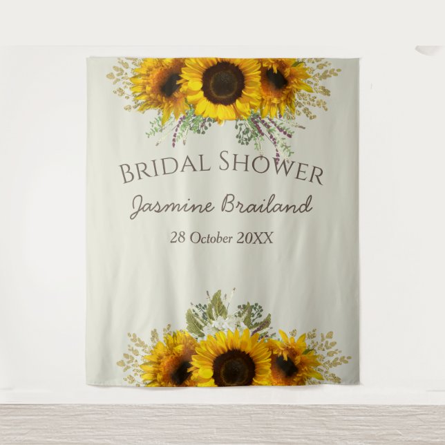 Tenture Douche à nage personnalisée Sunflower (Devant)