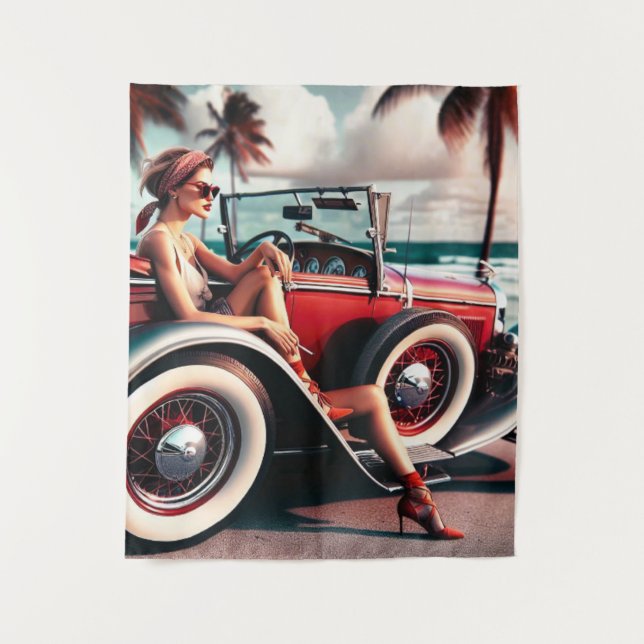 Tenture Douche rideau Voiture classique (Devant)