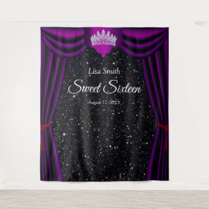 Tenture Doux 16 Couronne Couronne Purple Rideau Noir