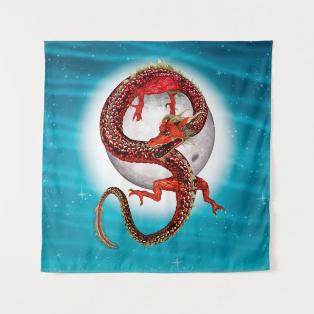 Tenture Dragon de l'Est - Mythique Créature Imaginaire (Devant)