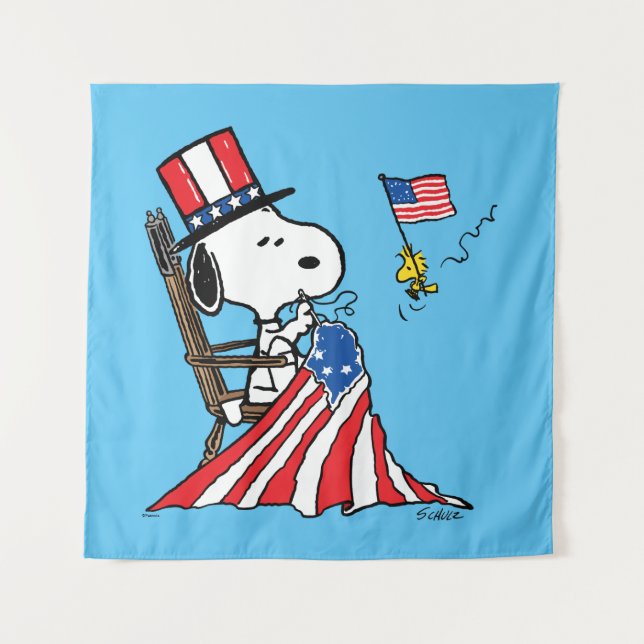 Tenture Drapeau 4 juillet à coudre Snoopy (Devant)