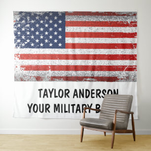Tenture Drapeau américain patriotique personnalisé