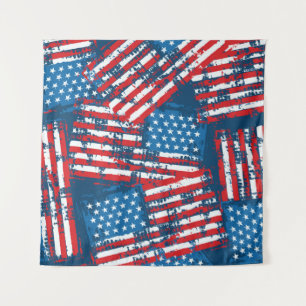 Tenture Drapeau américain peint Motif
