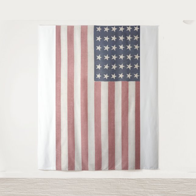 Tenture Drapeau américain rustique Americana (Devant)