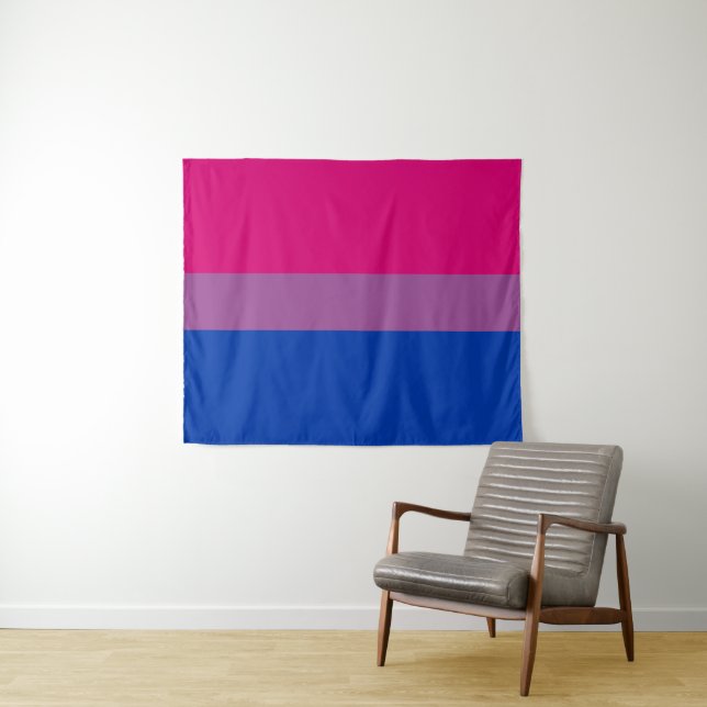Tenture Drapeau bisexuel 50 x 60 (En situation (horizontale))