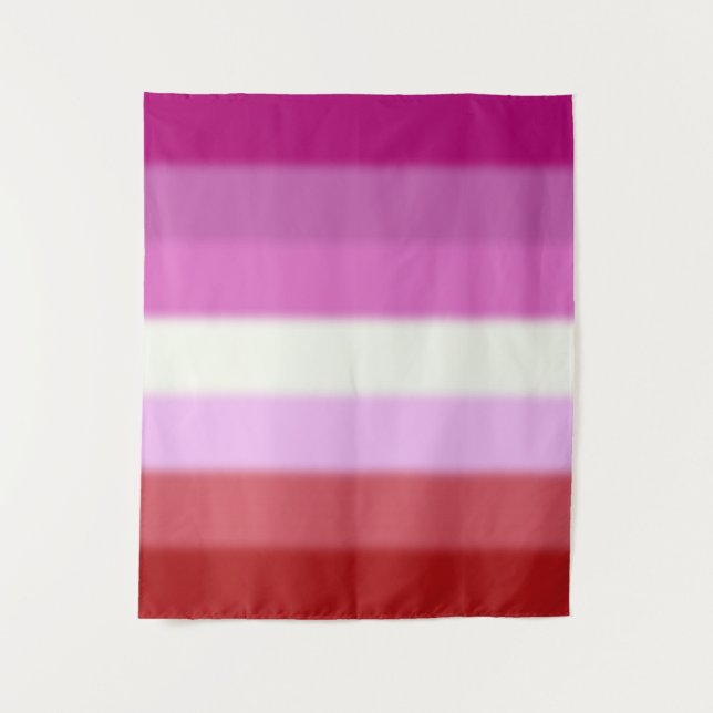 Tenture Drapeau de la Fierté lesbienne tombée (Devant)