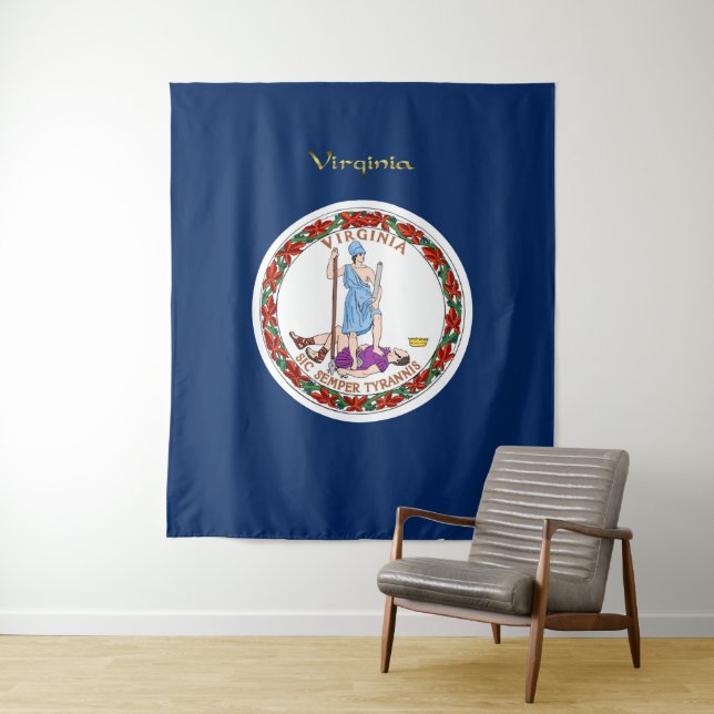 Tenture Drapeau de la Virginie (En situation)